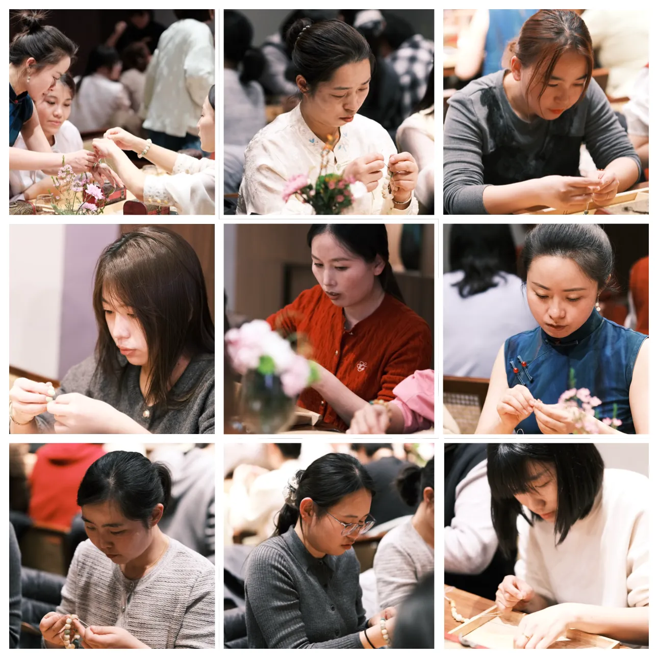 简篇-榆阳区支行开展“激扬巾帼志 奋进新征程”女神节巧手串珠活动